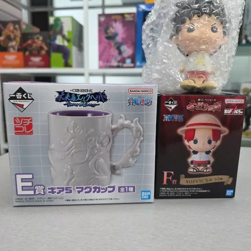 [BUNJANG] One Piece Ichiban Kuji Gear 5 Mug Cup &amp; Shanks Figure Set / 원피스 제일복권 기어5 마그컵 &amp; 샹크스 피규어