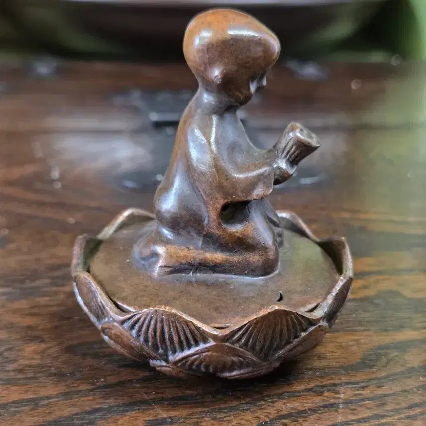 [BUNJANG] Boy Monk Lotus Incense Burner / 동자승 연꽃 향로