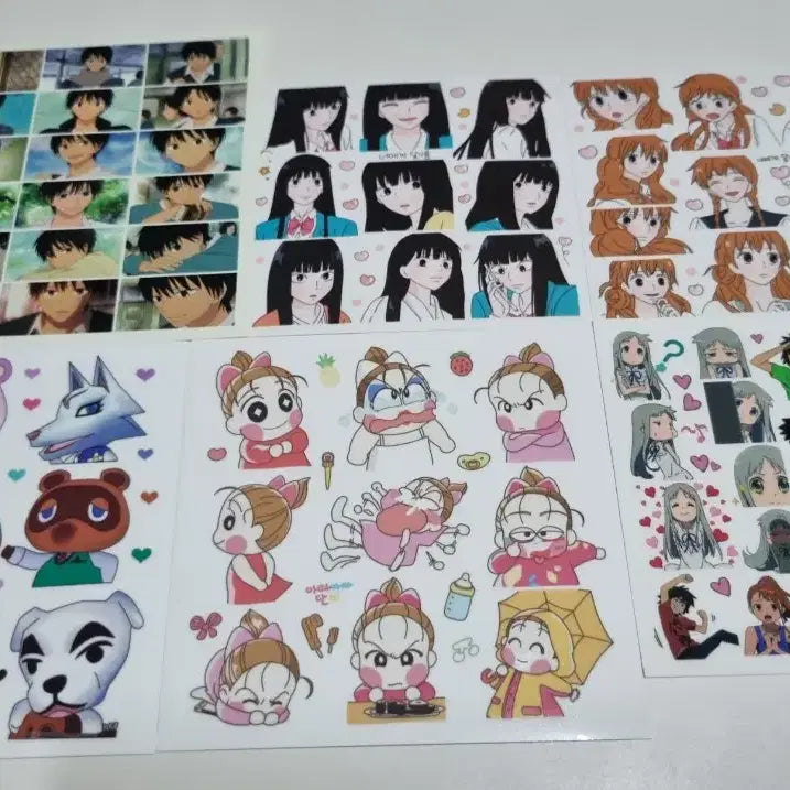 [BUNJANG] Anime Character Stickers - Assorted Pack / 애니 인스 2번 원피스 귀칼 레미 체리 세일러문 짱구 슈슈룬 달빛천사 캐릭터 스티커 다꾸 인믹 인띵