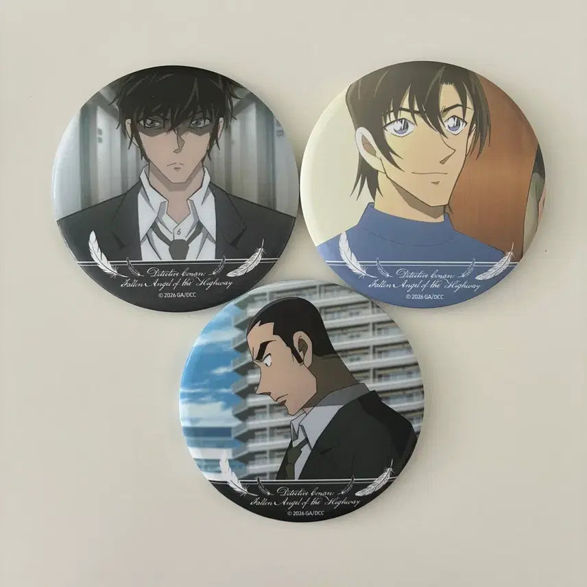[BUNJANG] Detective Conan Pop-up Store Matsada Jinpei &amp; Hagiwara Kenji Mirror Button Bundle Set / 명탐정코난 팝업 코난 더현대 하이웨이의 타천사 팝업 거울버튼 마츠다 진페이 하기와라 켄지 쥬고 일괄