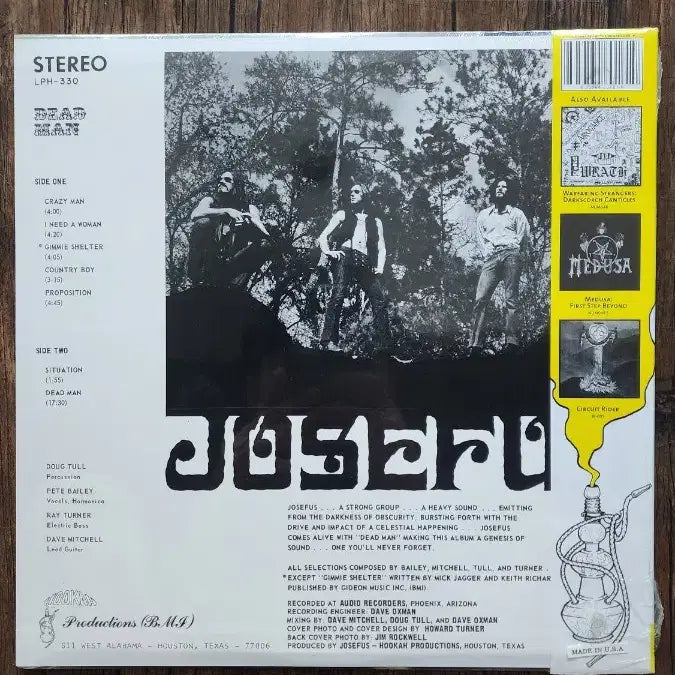 [BUNJANG] Josefus Dead Man Reissue Hookah Sealed LP / 강추!!! Josefus Dead man 미개봉 Hookah 재발매반