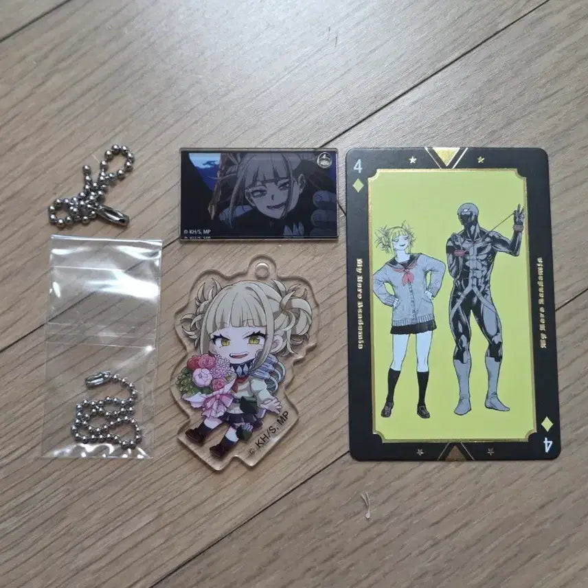 [BUNJANG] Toga Himiko Acrylic Keyring &amp; Holder Bundle Set - My Hero Academia / 일괄 토가 히미코 아크릴 키링 키홀더 gigo 원화 트럼프 카드 지류 나의 히어로 아카데미아
