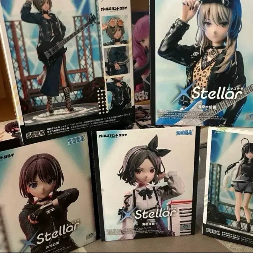 [BUNJANG] Girls Band Party Stellar Set of 5 Figures / 걸즈 밴드 파티 Stellar 피규어 5종세트