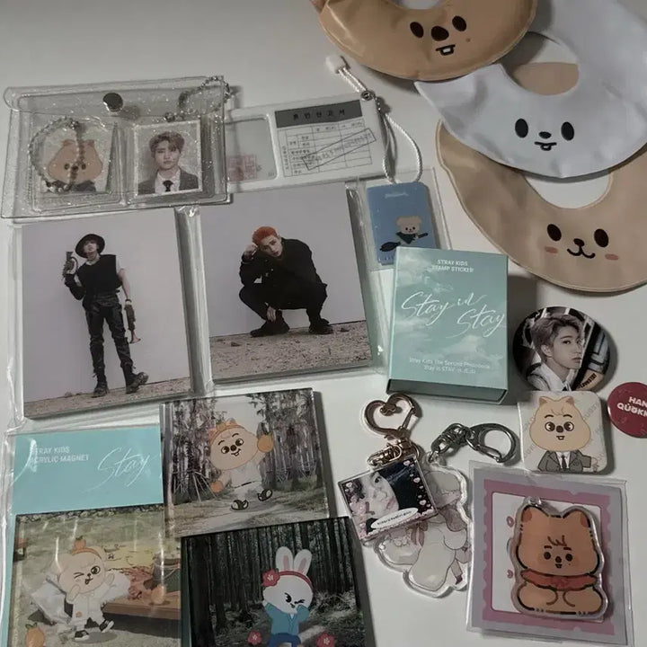 [BUNJANG] Stray Kids Merchandise Bundle (Album, Stickers, Photo Cards, Holder) / 스트레이키즈 스키즈 굿즈 엠디 비공굿 앨범 포카 일괄 양도 처분