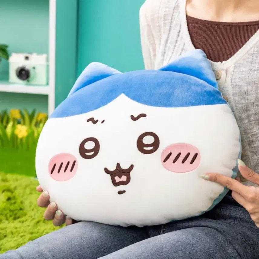 [BUNJANG] Hachiware Face Cushion Plush Toy (Sealed) / (미개봉) 하치와레 쿠지 b상 얼굴쿠션 인형 하치와레 투성이