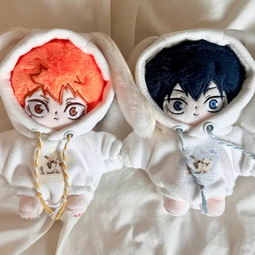 [BUNJANG] Haikyuu!! Kageyama Hinata 5cm Plush Doll + Bunny Hoodie Bundle Set / 하이큐 카게야마 히나타 5cm 솜깅+토끼 후드