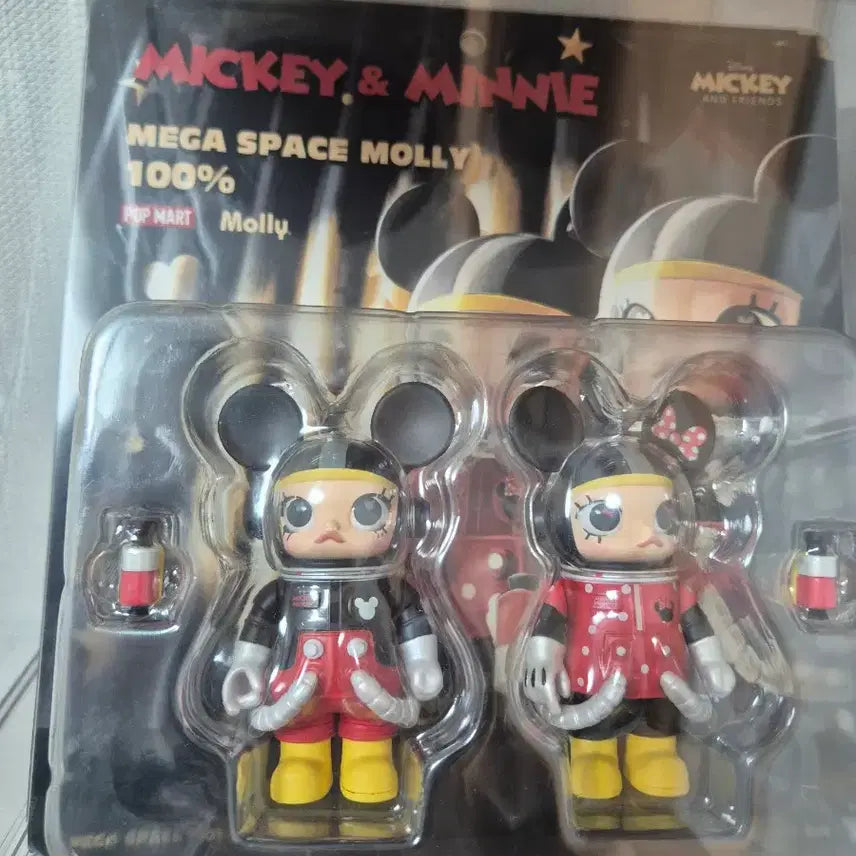 [BUNJANG] Pop Mart Mega Space Molly 100% Mickey &amp; Minnie Set / 팝마트) 메가스페이스 미키&amp;미니 몰리 100% (택포)
