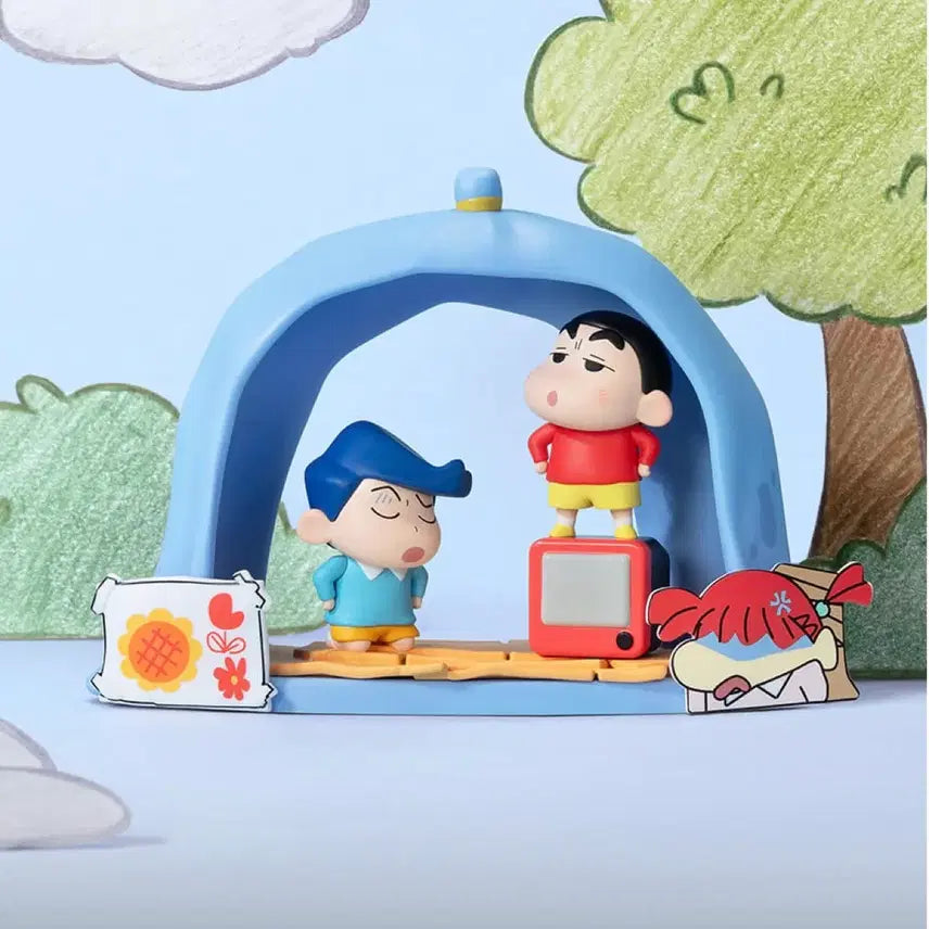 [BUNJANG] Popmart Crayon Shin-chan Theater Series Figure Bundle Set / [택포 2] (세트) 짱구 팝마트 동심 극장 시리즈 피규어 2개 일괄