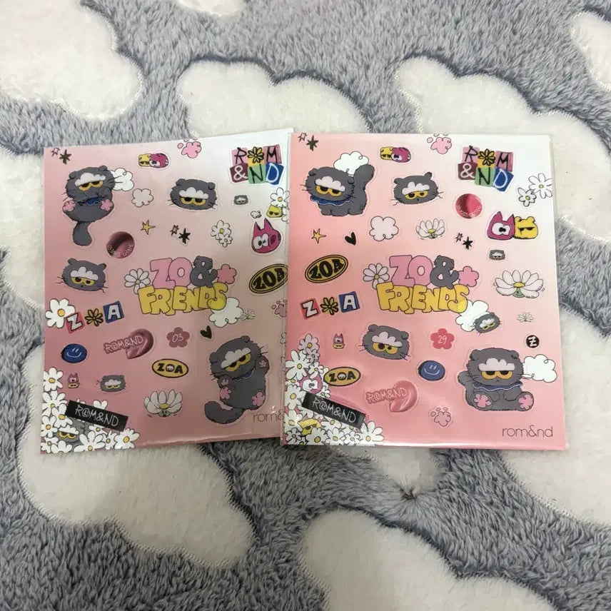 [BUNJANG] Rom&amp;nd x Jo&amp;friends Sticker Set (2 Types) / 롬앤 조앤프렌즈 스티커 2종