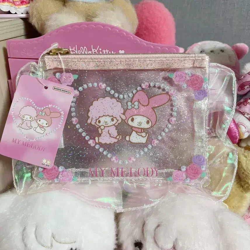 [BUNJANG] Balletcore Frill Pouch - My Melody &amp; Piano / 발레코어 프릴파우치 마멜피아노