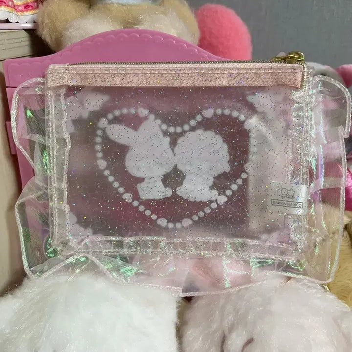 [BUNJANG] Balletcore Frill Pouch - My Melody &amp; Piano / 발레코어 프릴파우치 마멜피아노