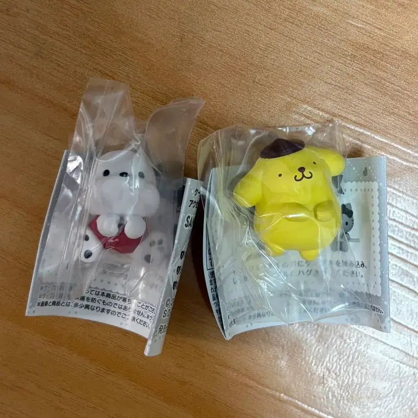 [BUNJANG] Sanrio Charger Cable Accessory Set - Pochacco &amp; Pompompurin / 산리오 충전기 선 가챠 포챠코, 폼폼푸린 일괄