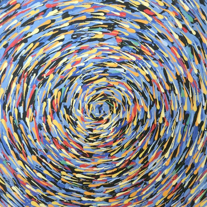 [BUNJANG] Lee Man-beom "Day When Carp Dance (Feast)" Abstract Oil Painting / 추상화 유화