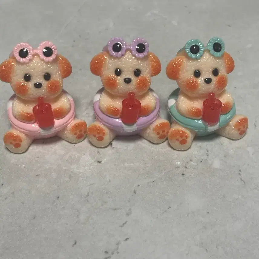 [BUNJANG] Cute Dog Figurine Watermelon Juice Bundle Set / 수박주스 먹는 귀여운 댕댕이 피규어 3개 일괄