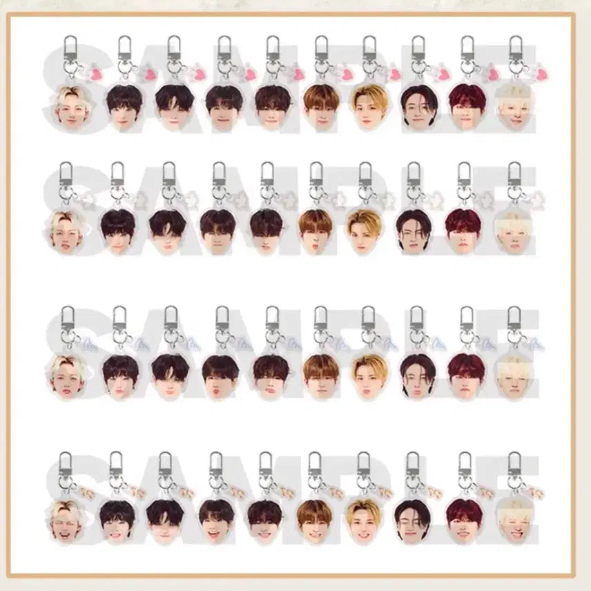 [BUNJANG] TREASURE Hyungseo Raek Jeonghwan Face Keyring Doll Photocard / 트레저 희노애락 얼굴 키링 소정환 정환 인형 포카 트루즈