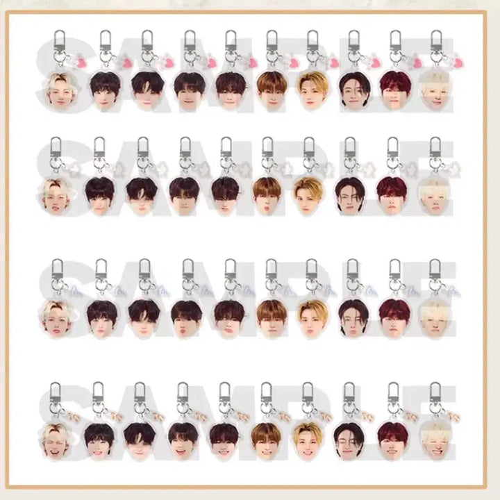 [BUNJANG] TREASURE Hyungseo Raek Jeonghwan Face Keyring Doll Photocard / 트레저 희노애락 얼굴 키링 소정환 정환 인형 포카 트루즈