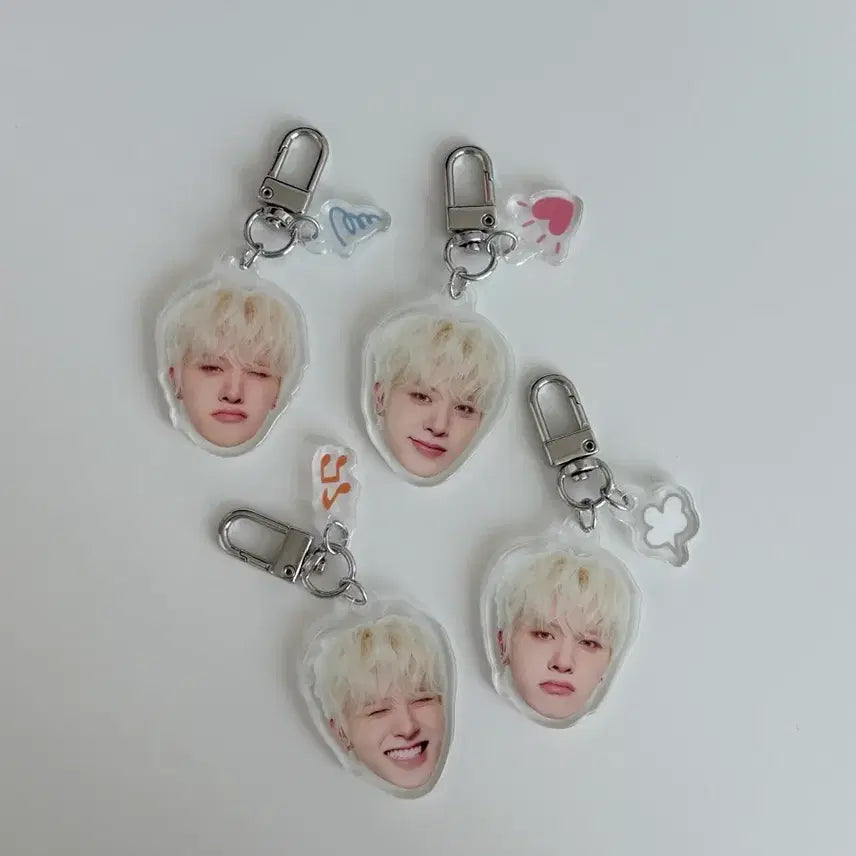 [BUNJANG] TREASURE Hyungseo Raek Jeonghwan Face Keyring Doll Photocard / 트레저 희노애락 얼굴 키링 소정환 정환 인형 포카 트루즈