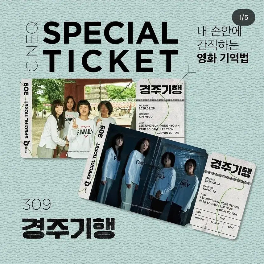 [BUNJANG] Gyeongju Travel Special Ticket Set (2 Types) / 경주기행 스페셜티켓 2종 1set