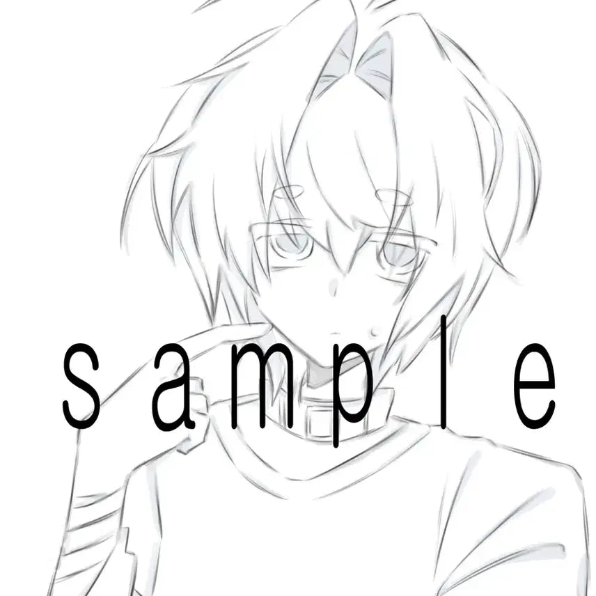[BUNJANG] Scribble Art Commission (Shading Only) / 낙서체 커미션