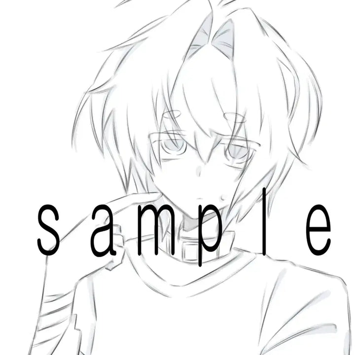 [BUNJANG] Scribble Art Commission (Shading Only) / 낙서체 커미션