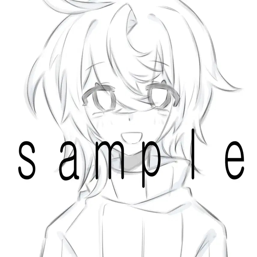 [BUNJANG] Scribble Art Commission (Shading Only) / 낙서체 커미션