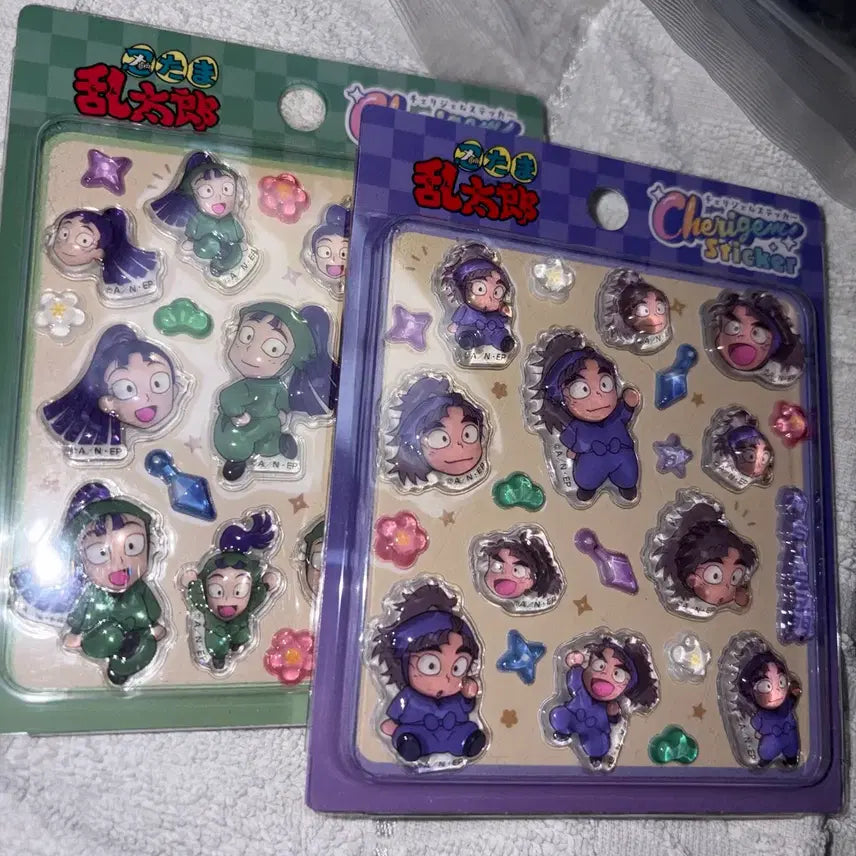 [BUNJANG] Nintama Rantarou Cherry Gem Sticker Bundle - Hachijae-emon, Senzo / (덤많음) 닌타마 란타로 체리젬 스티커 일괄 하치자에몽 센조