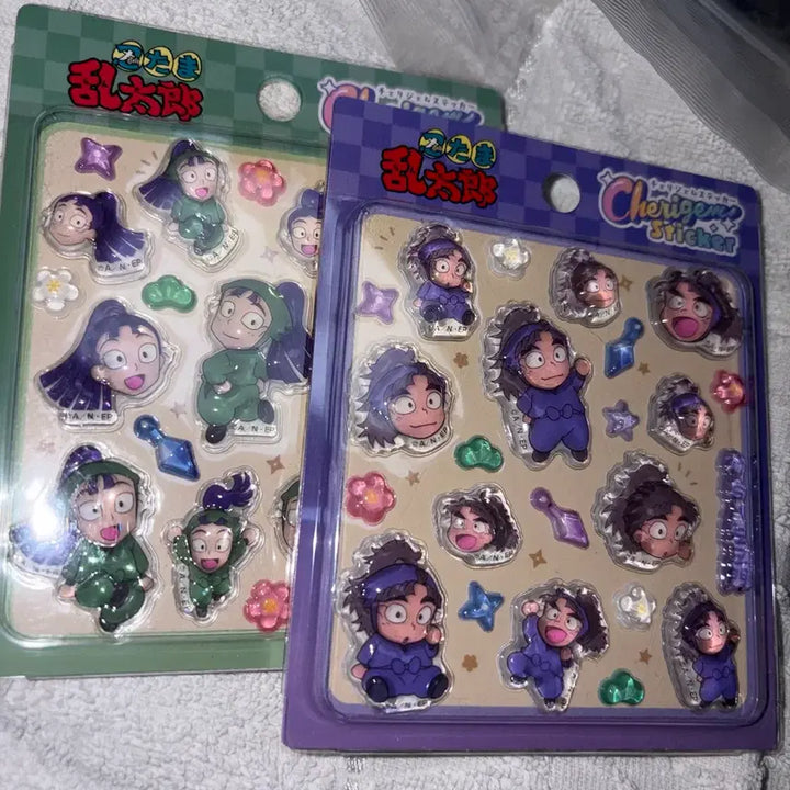 [BUNJANG] Nintama Rantarou Cherry Gem Sticker Bundle - Hachijae-emon, Senzo / (덤많음) 닌타마 란타로 체리젬 스티커 일괄 하치자에몽 센조