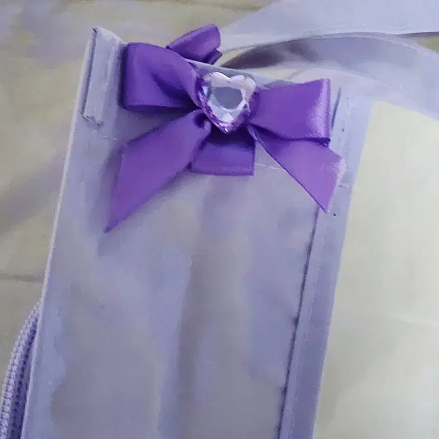 [BUNJANG] Daiso Pastel Clear Window Tote Bag (Lavender) / 다이소 오시 카츠 파스텔 투명창 토트백 이타백 라벤더 (보라, 퍼플)