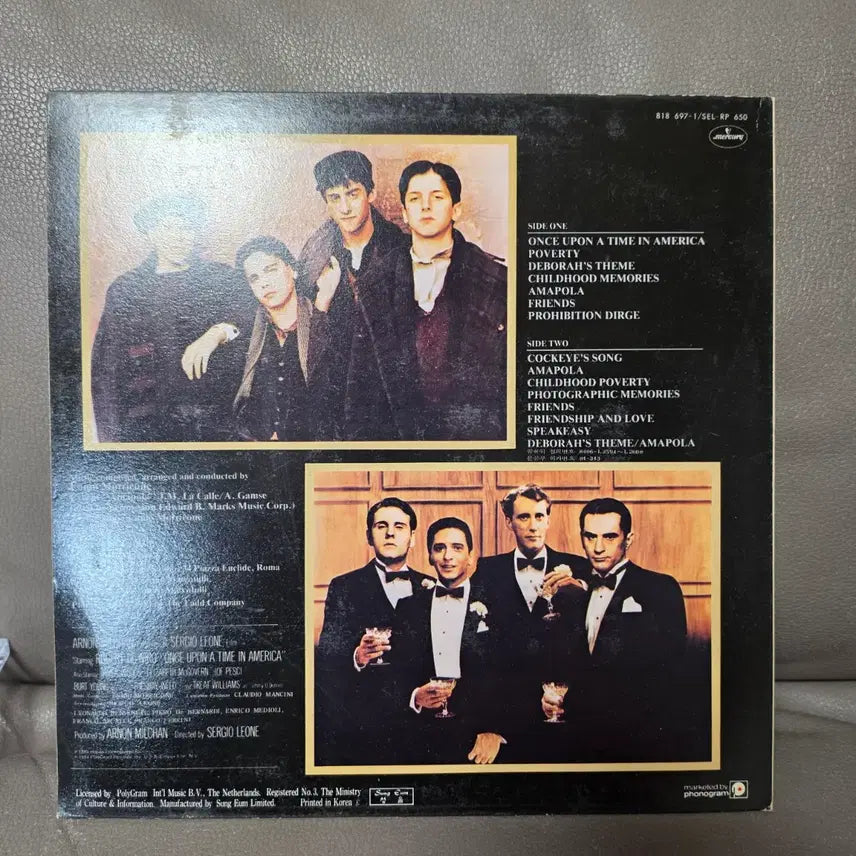 [BUNJANG] Once Upon a Time in America OST LP / 원스 어폰 어 타임 인 아메리카 OST LP
