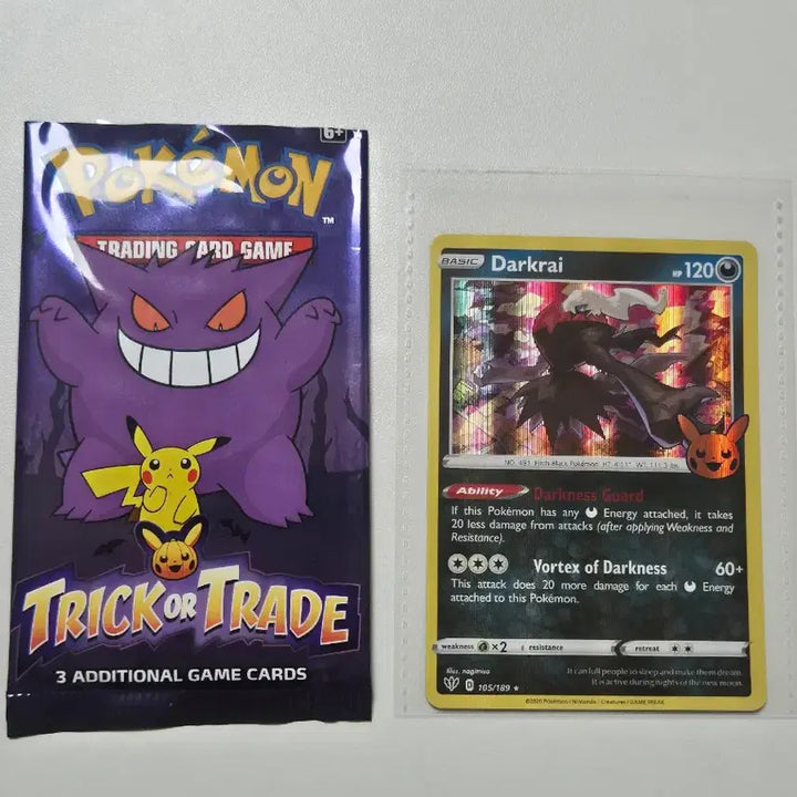 [BUNJANG] Pokemon Card Darkrai North American Edition (Halloween) - Mint Condition / [상태 최상]포켓몬 카드 다크라이 북미판 (할로윈)