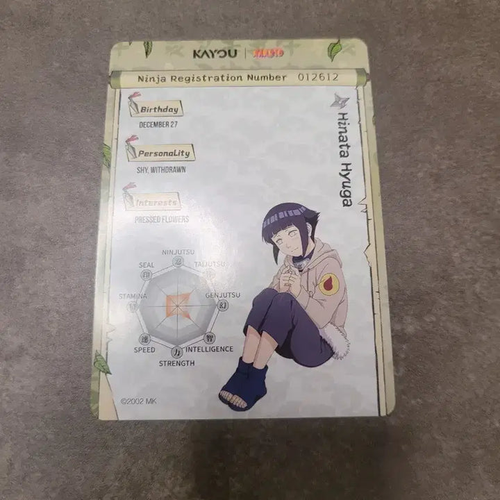 [BUNJANG] Naruto Hinata SR Grade Card / 나루토 카드 히나타 SR 등급 카유