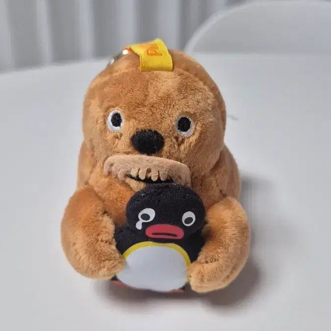 [BUNJANG] Pingu &amp; Walrus Plush Keychain / 정품 핑구 바다코끼리 인형 키링