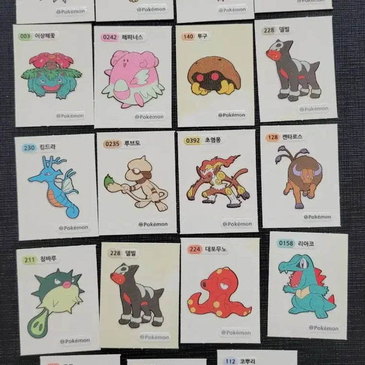 [BUNJANG] Pokemon Stickers Bundle Set (75 pcs) / 포켓몬 띠부씰 75장 일괄