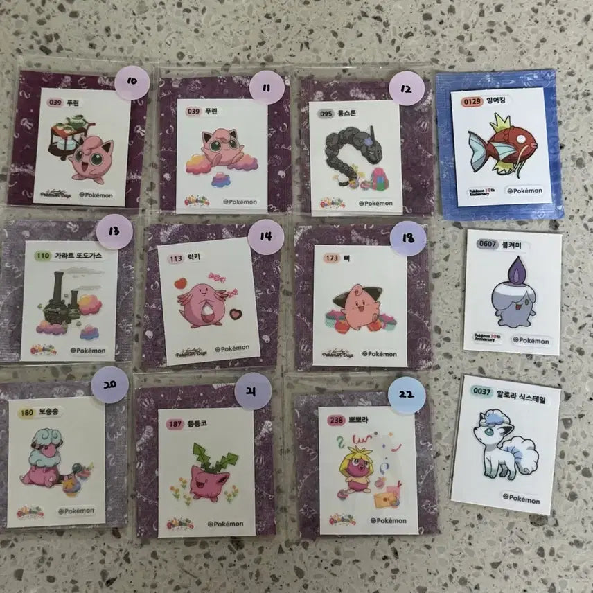 [BUNJANG] Pokemon Sticker Set (12 Types) / 포켓몬스터 띠부씰 일괄 12종 (러블리,30주년 등)