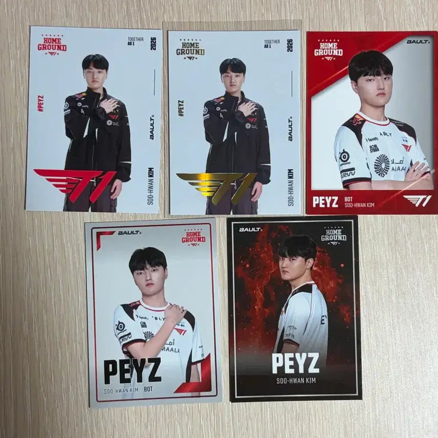 [BUNJANG] T1 Phase Card Bundle Set / Bault 티원 홈그 페이즈 카드 5장 일괄