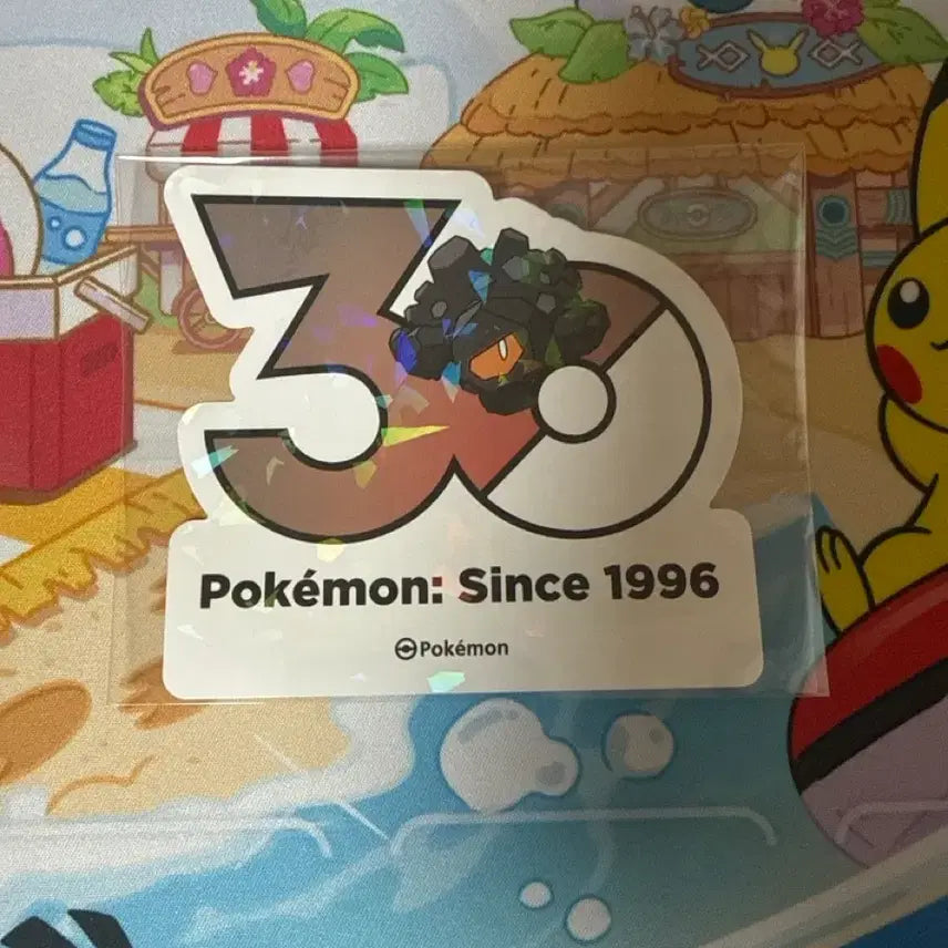 [BUNJANG] Pokemon 30th Anniversary Logo Sticker - Tantu / 포켓몬스터 30주년 스티커 - 탄동