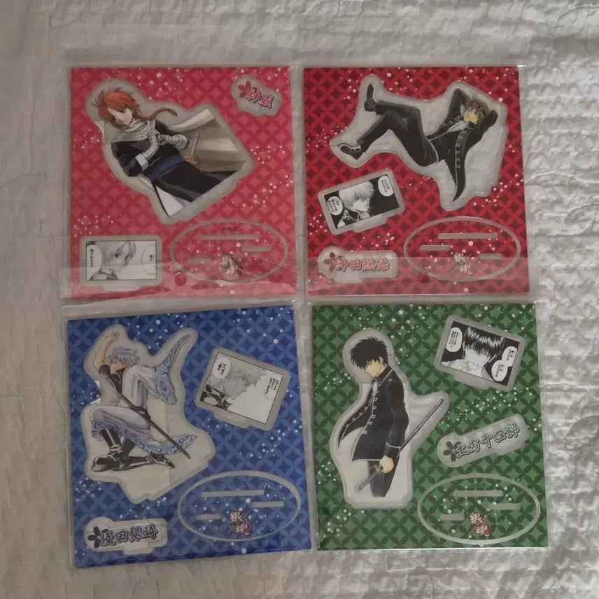 [BUNJANG] Gintama Ginpaku Shop Acrylic Stand Diorama Bundle Set (Gintoki, Sougo, Hijikata, Kamui) Sealed / 은혼 중프샵 아크릴스탠드 중프샵 디오라마 미개봉