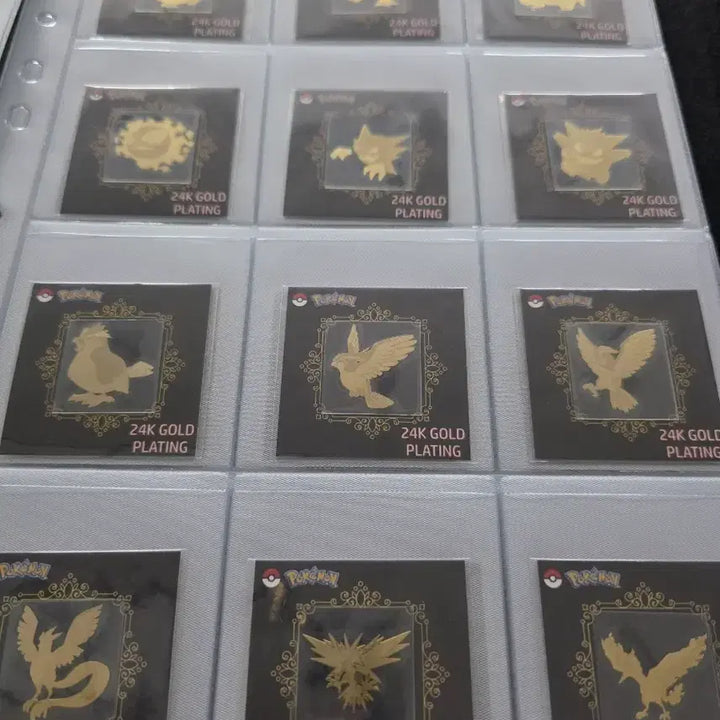 [BUNJANG] Pokemon Stickers 24K Gold Foil 49 Types / 포켓몬띠부씰 24k금박 49종
