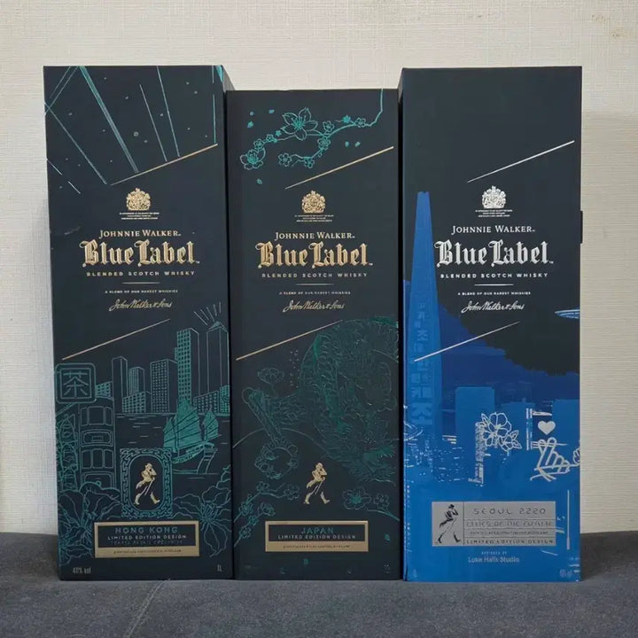 [BUNJANG] Johnnie Walker Blue Label Limited Edition Empty Bottles (Hong Kong, Japan, Seoul) / 조니워커(홍콩/재팬/서울)위스키 공병