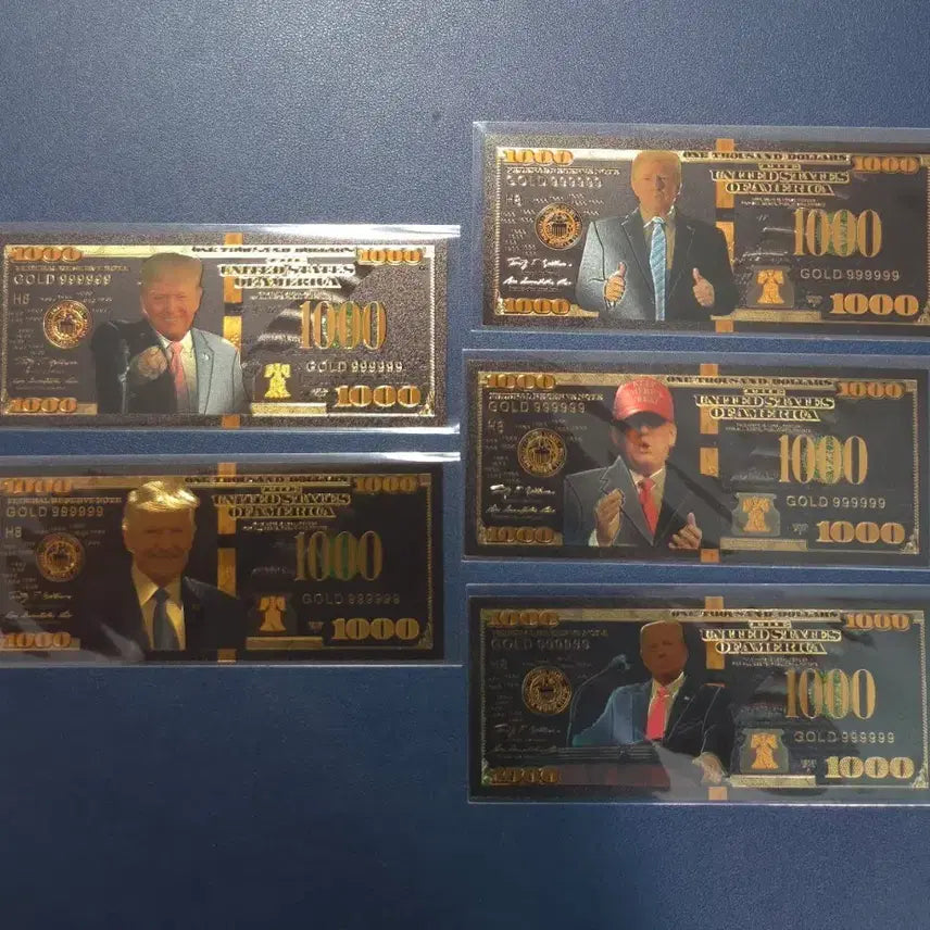 [BUNJANG] Rare Collectible Black Gold Foil US President Banknote / 미국대통령 블랙금박지폐 희귀지폐수집용
