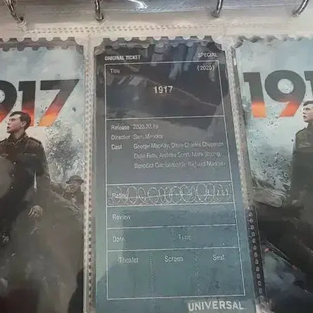 [BUNJANG] 1917 Original Ticket Set (2 Types) / 1917 비공오티 2종 오리지널티켓