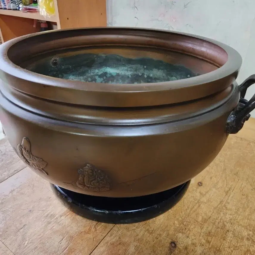 [BUNJANG] Antique Large Bronze Brazier / 청동화로