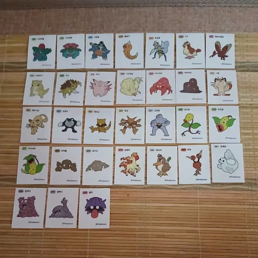 [BUNJANG] Pokemon Sticker Set (1st Gen, 3-Digit &amp; 4-Digit) / 포켓몬띠부씰 3개 선택 1세대 3자리씰 4자리씰