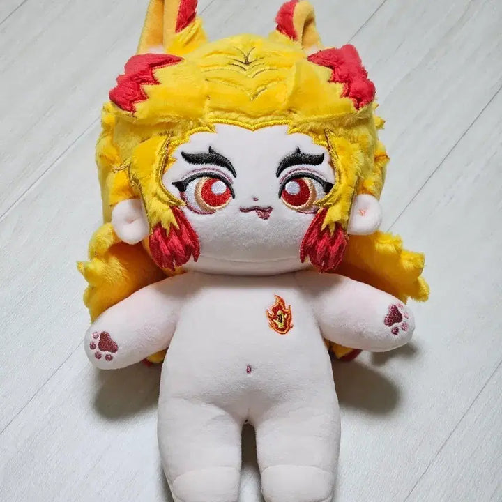 [BUNJANG] Demon Slayer Kyojuro Rengoku 20cm Fox Plush Doll (Bone Included) / 귀멸의칼날 렌고쿠 쿄쥬로 속성 솜인형 20cm 판매합니다(뼈깅)