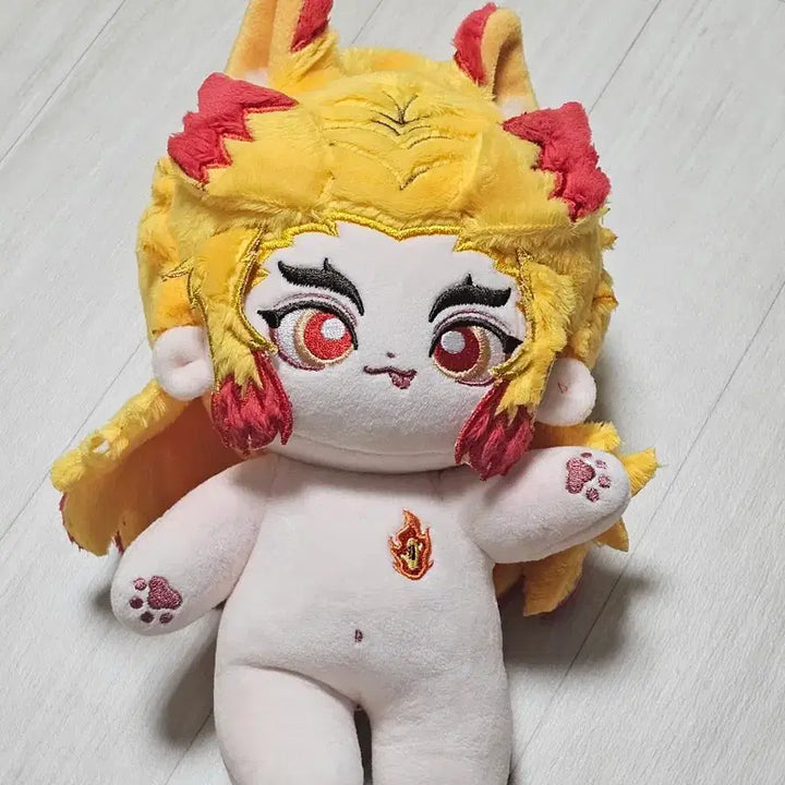 [BUNJANG] Demon Slayer Kyojuro Rengoku 20cm Fox Plush Doll (Bone Included) / 귀멸의칼날 렌고쿠 쿄쥬로 속성 솜인형 20cm 판매합니다(뼈깅)
