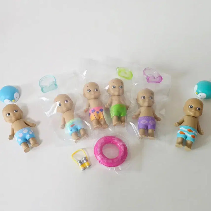 [BUNJANG] Sonny Angel Summer Vacation Figure Bundle Set with Accessories / 소니엔젤  썸머 비치 / 여름 방학 소니엔젤 피규어6종 + 정품 악세사리 일괄