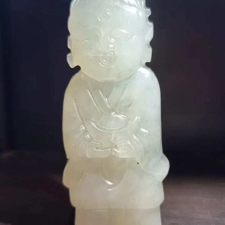 [BUNJANG] White Jade Boy Figurine / 30만원 이상 구매시 선물로 한 점 드립니다^^  맑은 백옥 동자상 색감이 예쁘고 강질의 옥 조각품