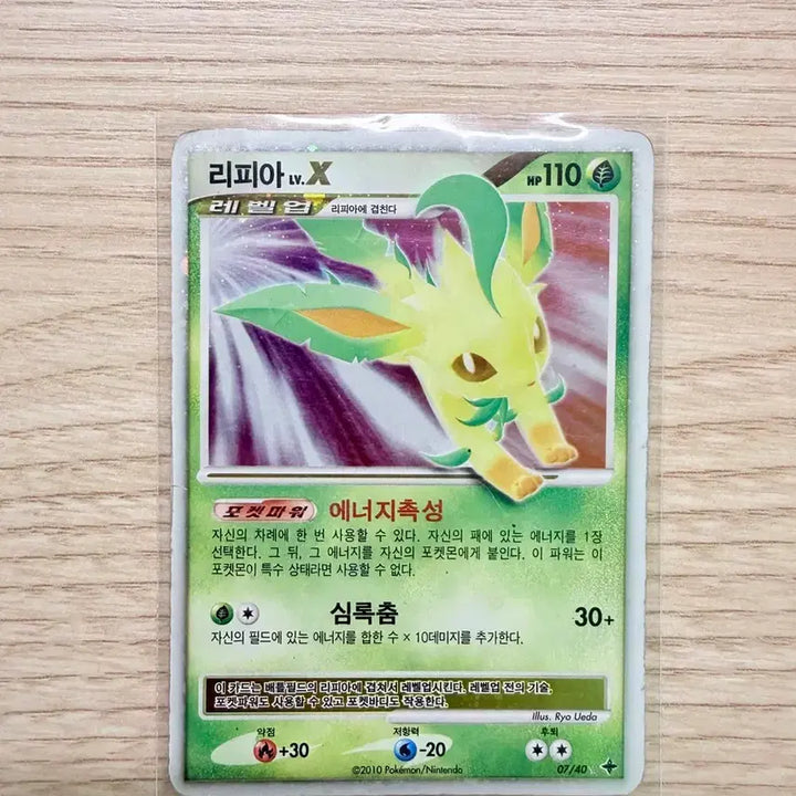 [BUNJANG] Pokemon Card Leafeon LV.X, Eevee LV.44 / 포켓몬카드 리피아 LV.X, 에브이 LV.44