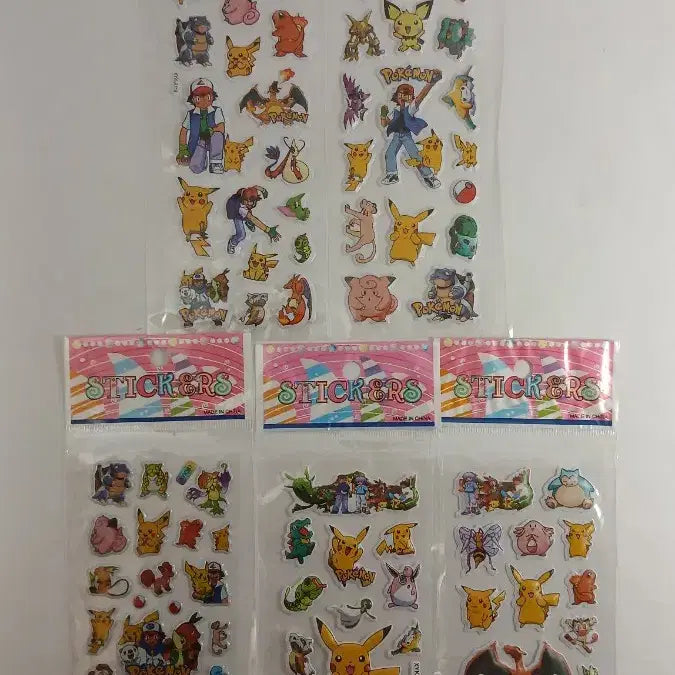 [BUNJANG] Pokemon Stickers (5 Sheets) / 포켓몬스터 스티커(5장)/고전문구