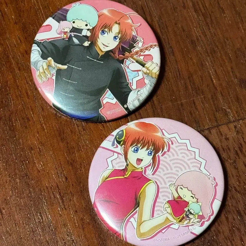 [BUNJANG] Gintama Sanrio Can Badge Bundle - Kamui, Kagura / 은혼 산리오 캔뱃지 카무이 카구라 일괄